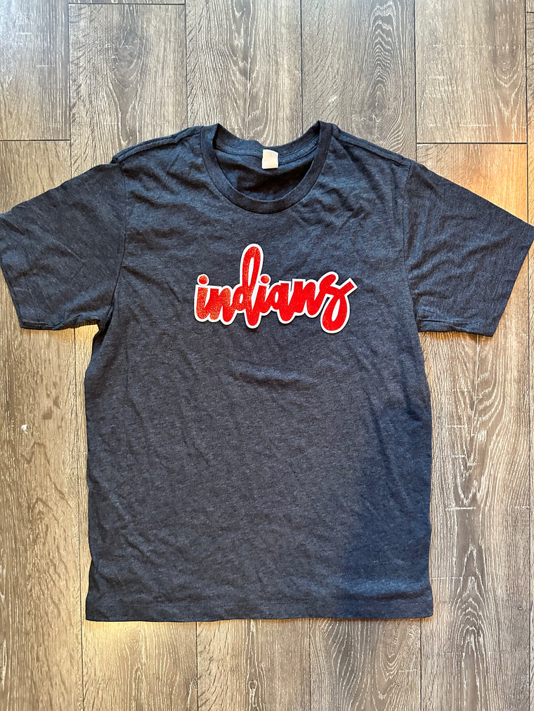 INDIANS - DARK GREY TEE