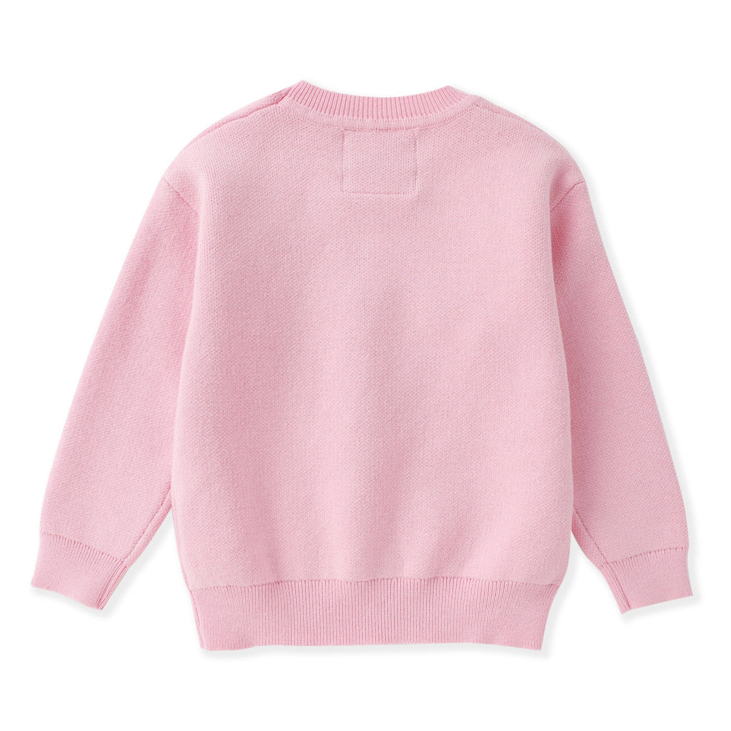 Lil Cactus - Pink Christmas Sparkle Bow Sweater: 2T