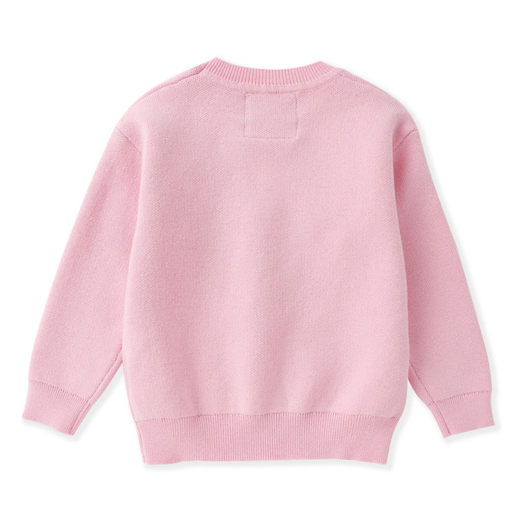 Lil Cactus - Pink Christmas Sparkle Bow Sweater: 2T