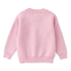 Lil Cactus - Pink Christmas Sparkle Bow Sweater: 6Y