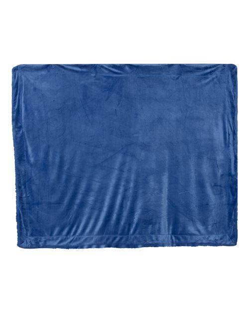 DressesMax - Alpine Fleece Micro Mink Sherpa Blanket 8712: Royal / One Size