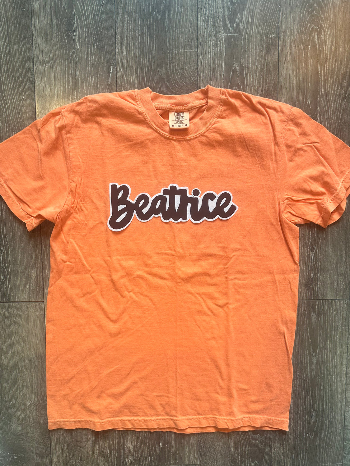 BEATRICE - ORANGE COMFORT COLORS TEE - YOUTH + ADULT