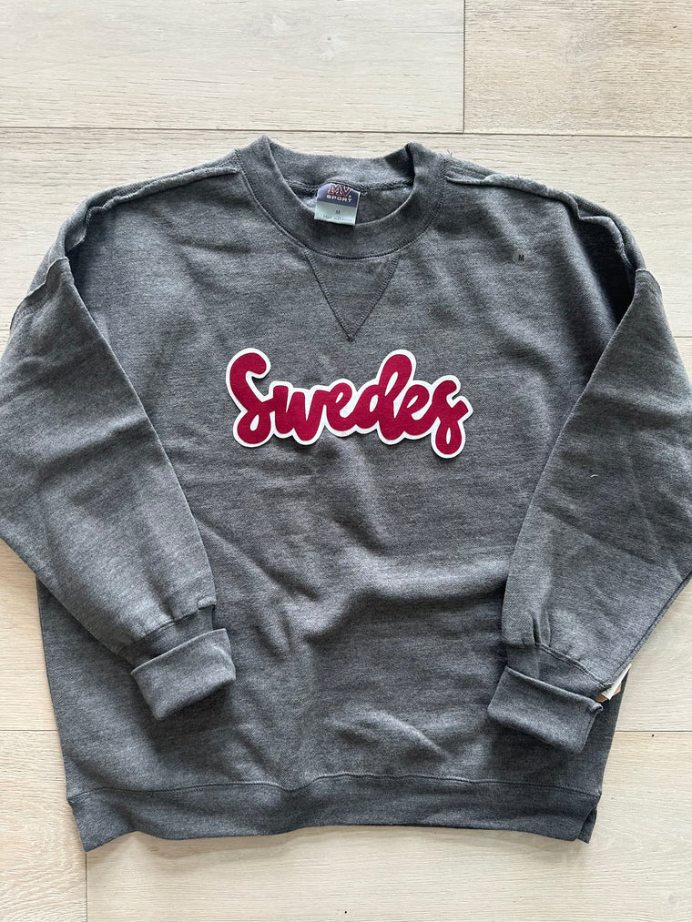 SWEDES - GREY SUEDED CREW