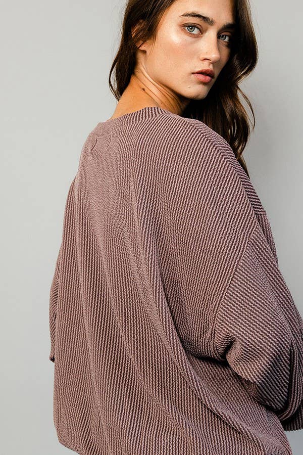 BUCKETLIST - T1770N 'NEBRASKA' Comfy Oversize Graphic Sweatshirt: Red / S-M-L (2-2-2)