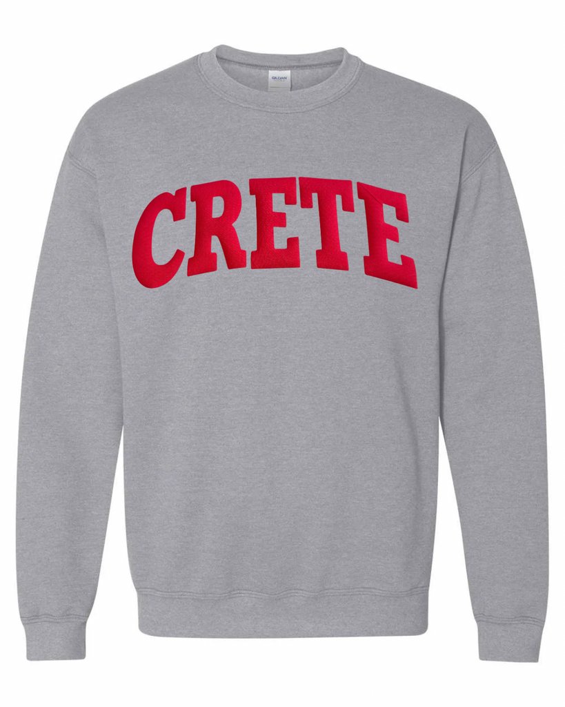 RED CRETE - GREY CREWNECK (YOUTH + ADULT)