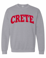 RED CRETE - GREY CREWNECK (YOUTH + ADULT)