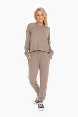 Mono B - Mono B GREEN - Organic Cotton Blend Crew Neck: NATURAL / S:M:L (2:2:2)