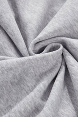 Pretty Bash - Quarter Zip Kangaroo Pocket Sweatshirt: Light Grey / XL