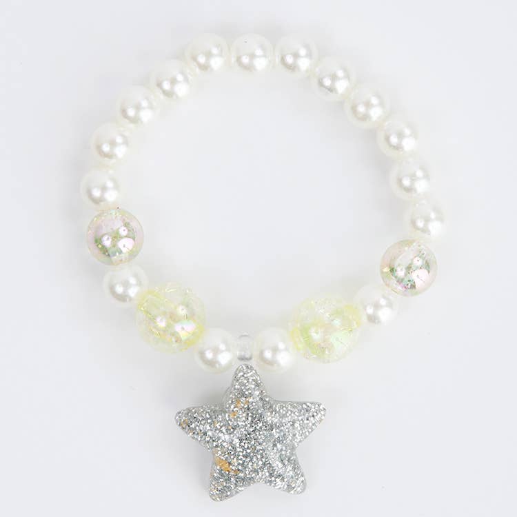 Sparkle Sisters by Couture Clips - Pearl Glitter Star Bracelet