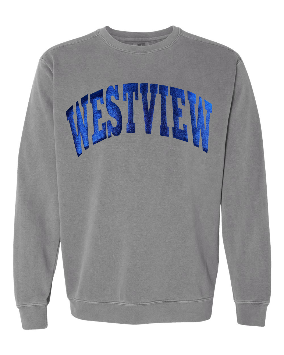 BLUE METALLIC WESTVIEW - GREY COMFORT COLORS CREW