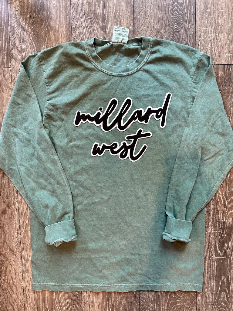 MILLARD WEST  - GREEN COMFORT COLORS LONG SLEEVE