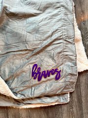 BRAVES - GREY SHERPA BLANKET