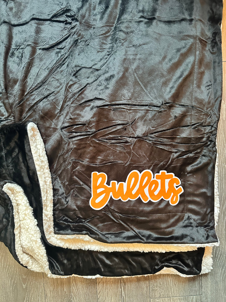 BULLETS - BLACK SHERPA BLANKET