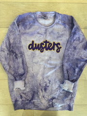 PURPLE/GOLD DUSTERS - PURPLE DYED CREW