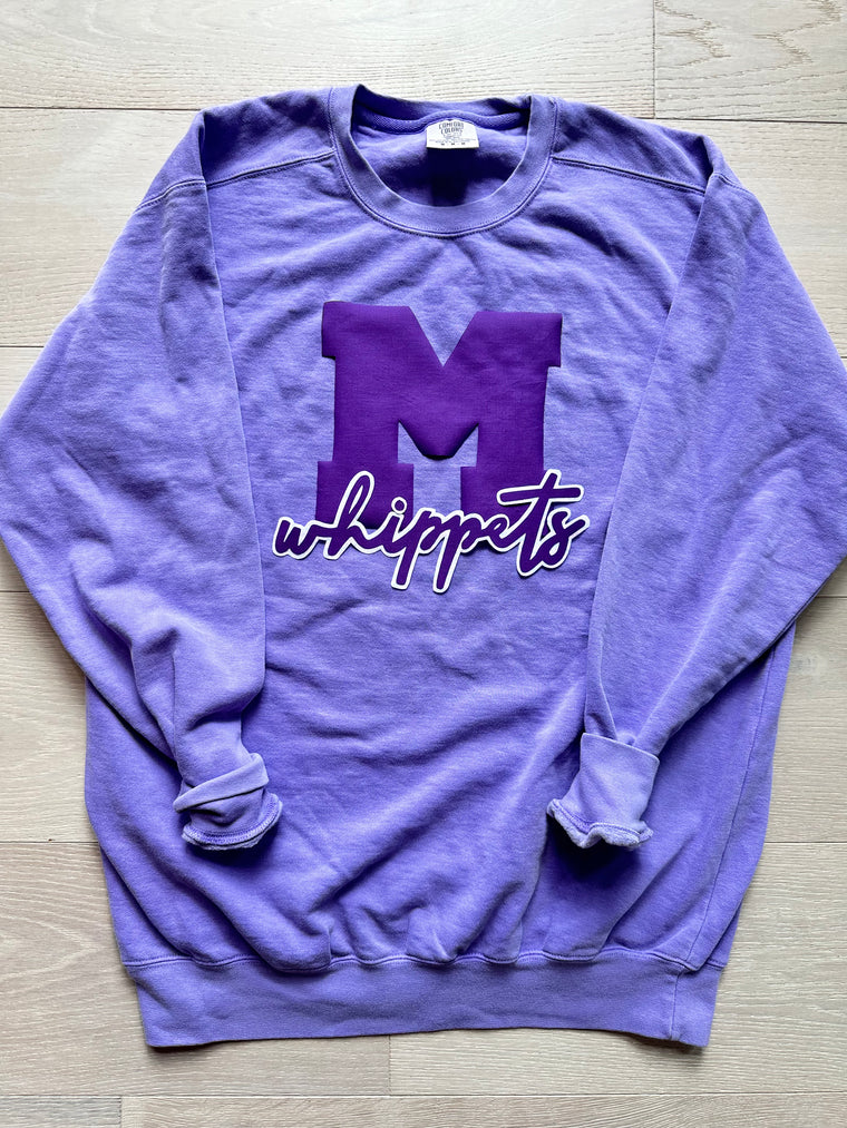 M WHIPPETS - PURPLE COMFORT COLORS CREW