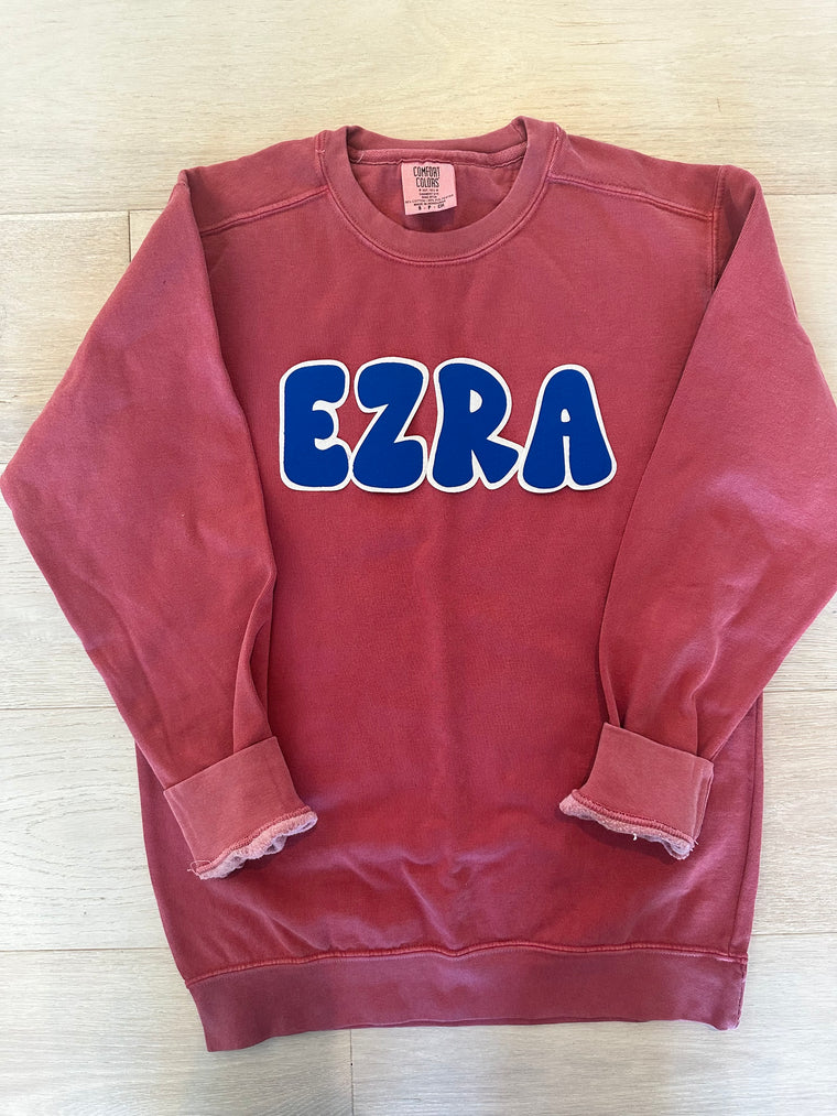 EZRA - RED COMFORT COLORS CREW
