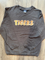 TIGERS - GREY RIBBED CREW