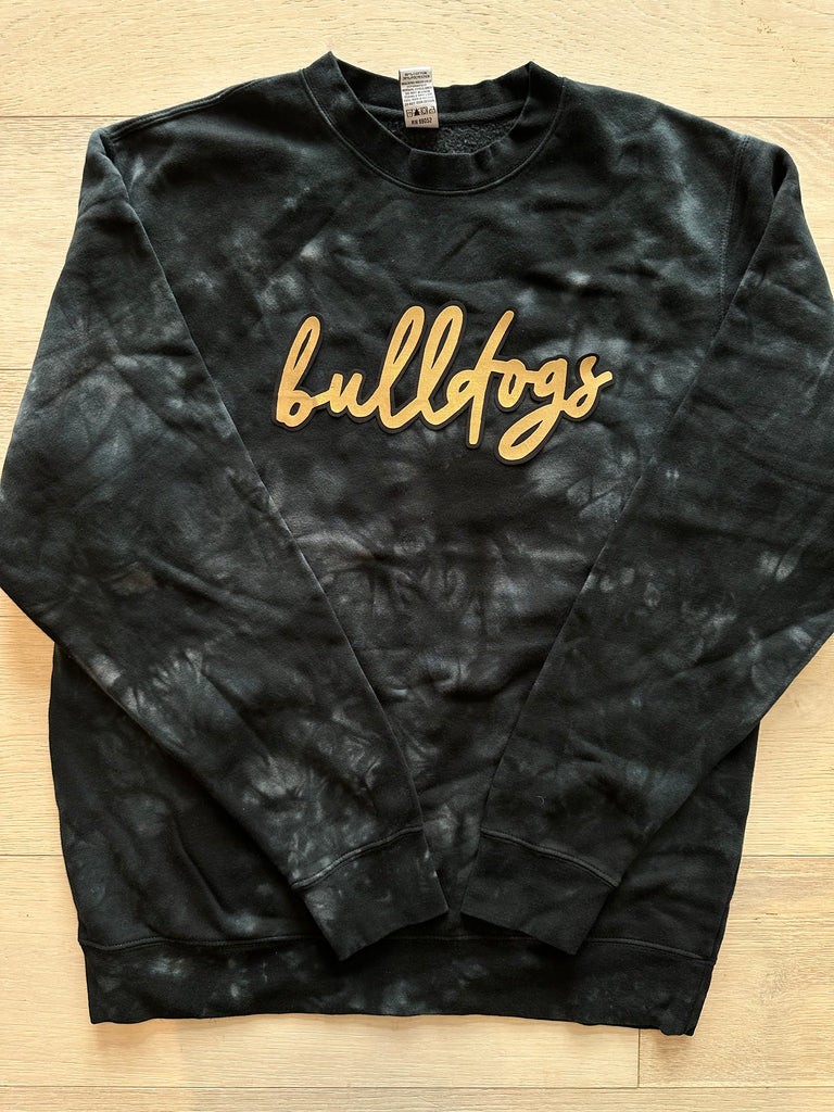 BULLDOGS - BLACK DYED CREW