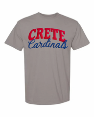 RED CRETE BLUE CARDINALS - GREY COMFORT COLORS TEE (YOUTH + ADULT)