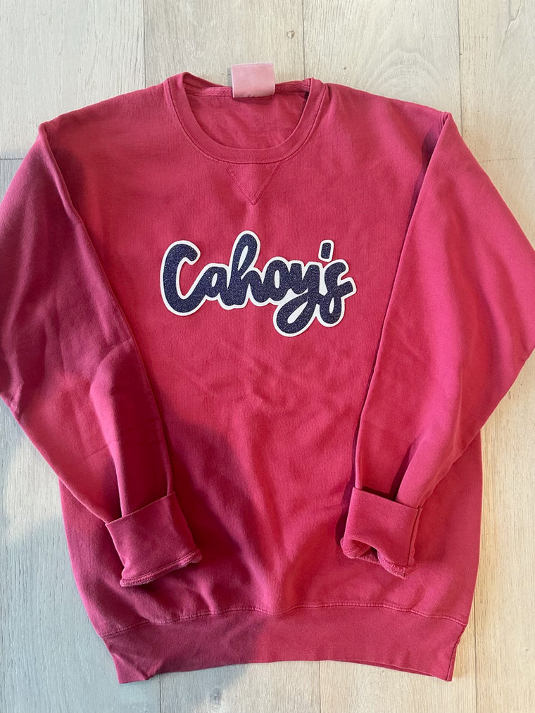 CAHOY'S - CRIMSON COMFORT COLORS CREWNECK