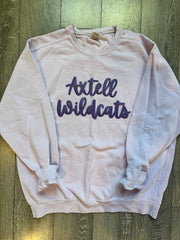 PURPLE SPARKLE AXTELL WILDCATS  - ORCHID COMFORT COLORS CREW