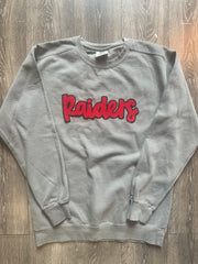 RED/BLACK RAIDERS - GREY COMFORT COLORS CREW