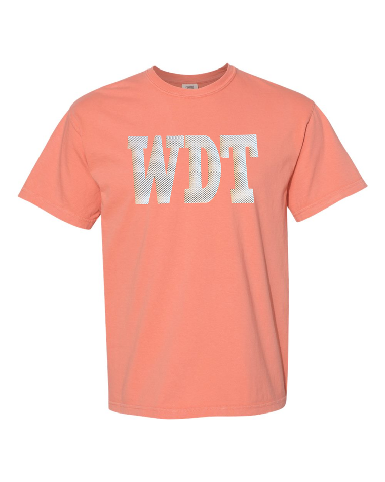 WHITE/BLACK POLKA DOT WDT - ORANGE TSHIRT