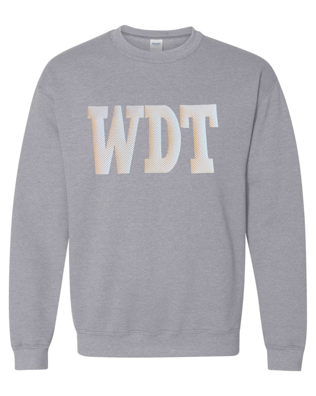 WHITE/BLACK POLKA DOT WDT - SPORT GREY CREWNECK