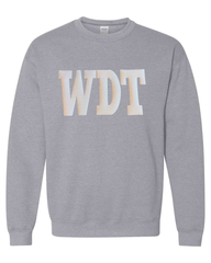 WHITE/BLACK POLKA DOT WDT - SPORT GREY CREWNECK