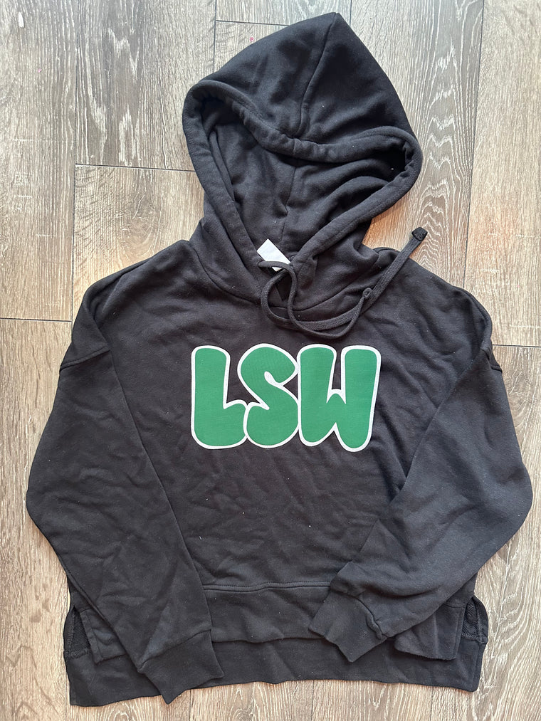 LSW - BLACK LIGHTWEIGHT HOODIE