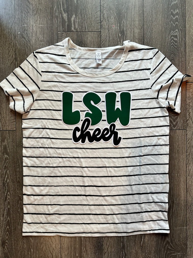 LSW CHEER - STRIPE TEE