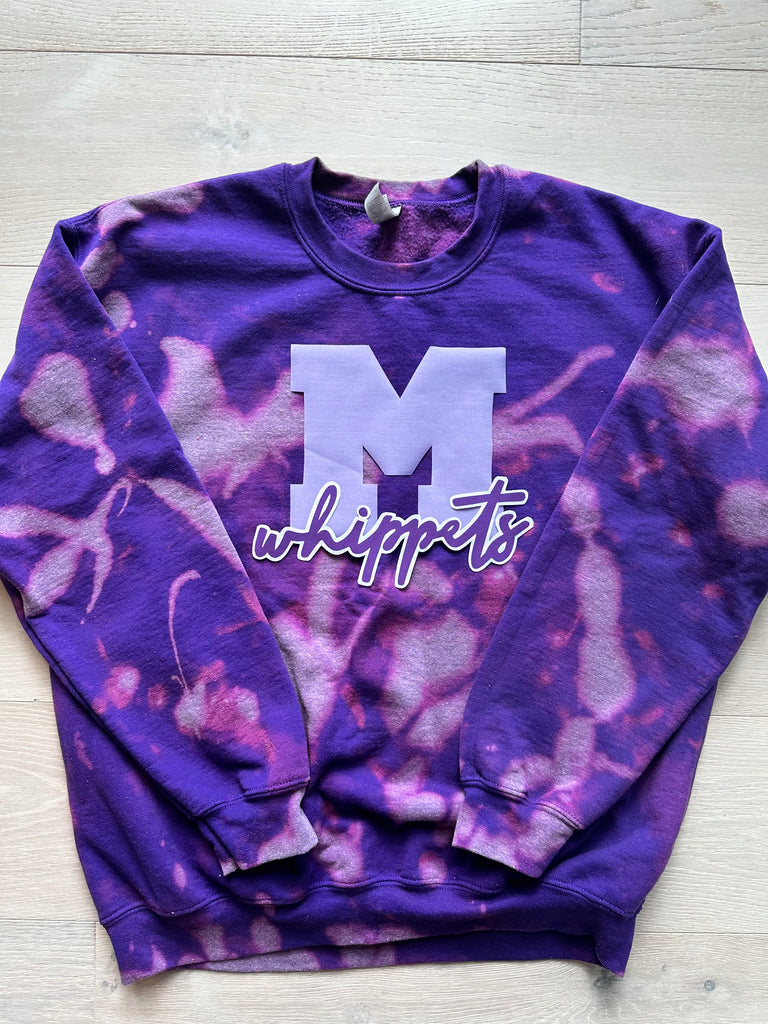 M WHIPPETS - PURPLE DYED CREW