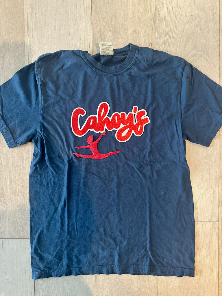 CAHOY'S - BLUE COMFORT COLORS TEE - YOUTH + ADULT (with silhouette)