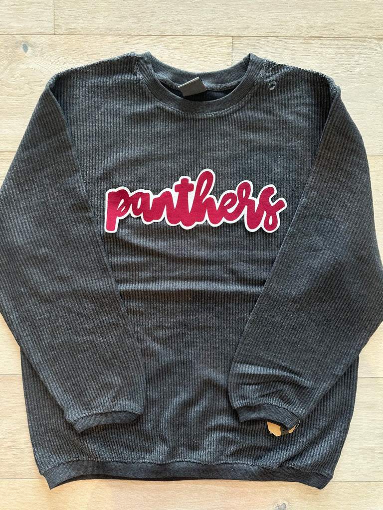 MODERN PANTHERS - GREY RIBBED CREW