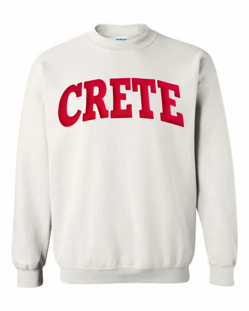 RED CRETE - WHITE CREWNECK (YOUTH + ADULT)