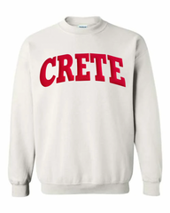 RED CRETE - WHITE CREWNECK (YOUTH + ADULT)