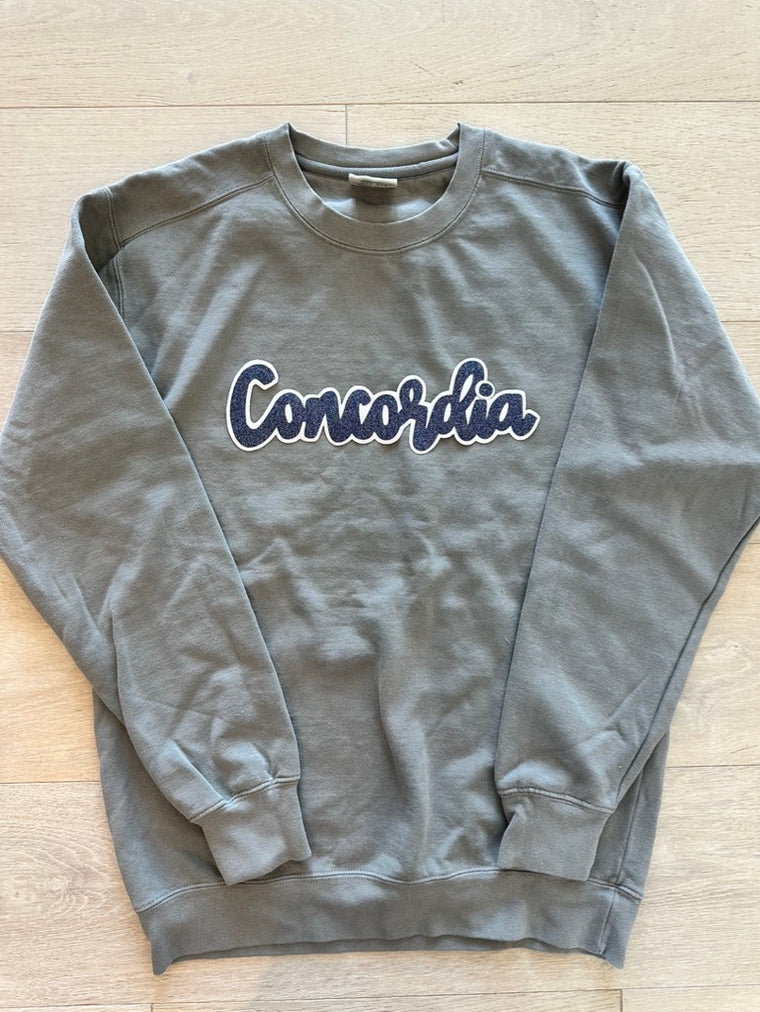 MODERN BLUE SPARKLE/WHITE CONCORDIA - GREY COMFORT COLORS CREW