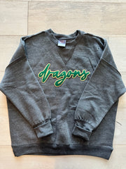 DRAGONS - GREY SUEDED CREW