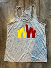 YELLOW/MAROON WW - GREY RACERBACK TANK