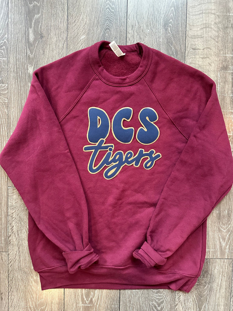 DCS TIGERS  - MAROON SPONGE CREW