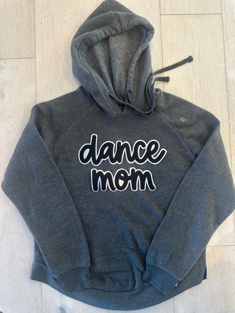 DANCE MOM - GREY ANGLE FLEECE HOODIE