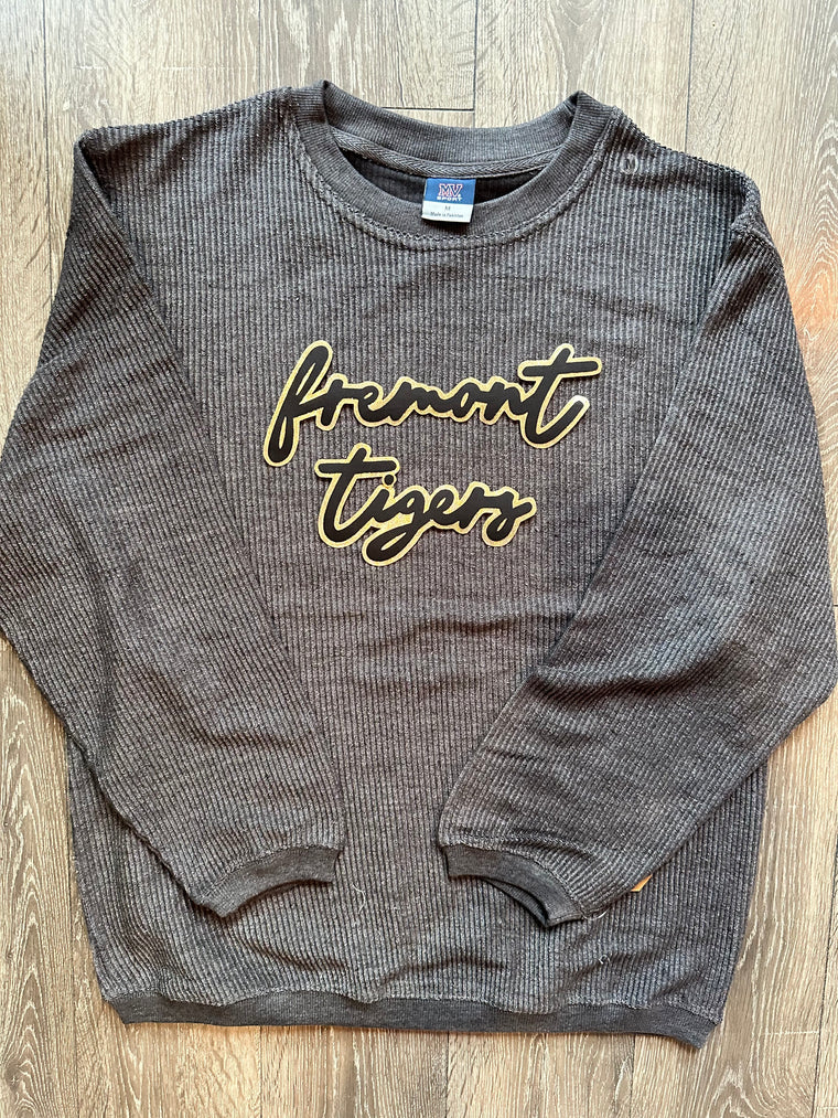 FREMONT TIGERS - GREY RIBBED CREW