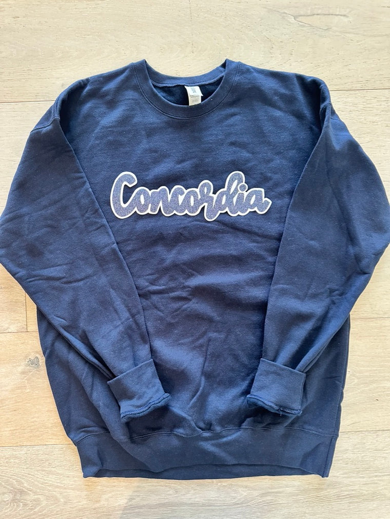 MODERN BLUE SPARKLE/WHITE CONCORDIA - NAVY TULTEX CREW (YOUTH + ADULT)