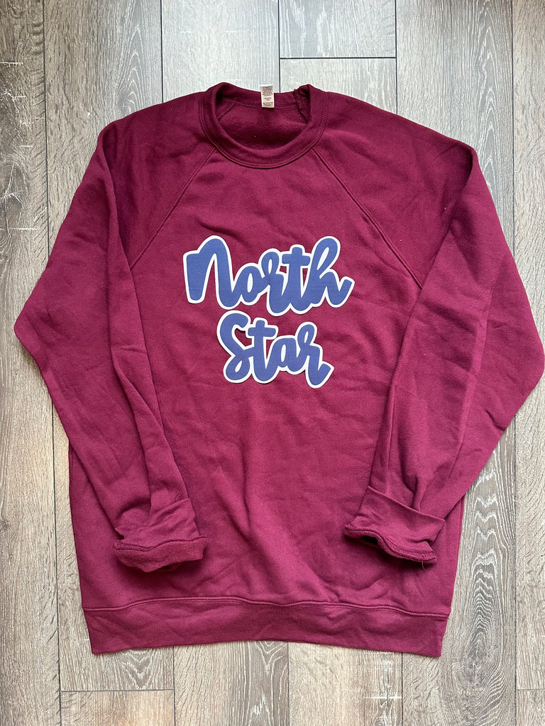 MODERN NORTH STAR - MAROON SPONGE CREW