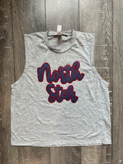NORTH STAR - GREY CROP MUSCLE TANK