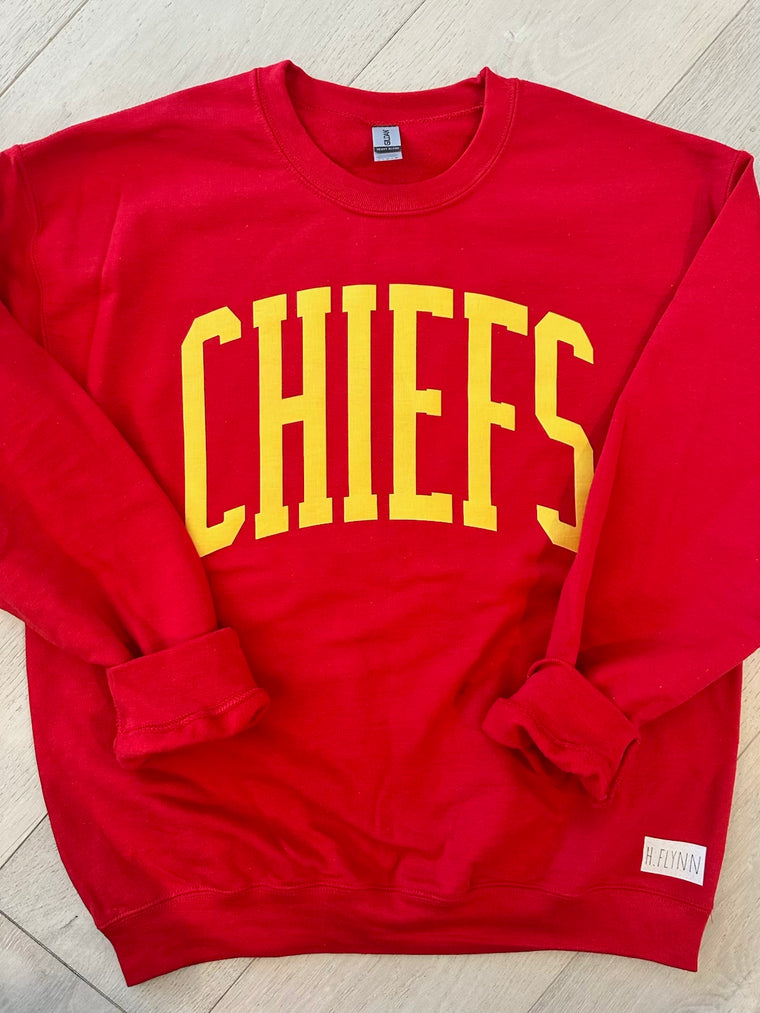 CHIEFS - RED GILDAN CREW