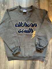 RETRO ELKHORN SOUTH & BOLT - GREY SUEDED CREW