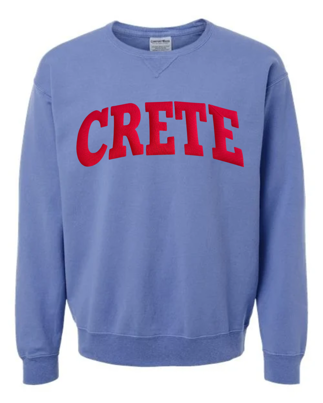 RED CRETE - BLUE COMFORTWASH CREW