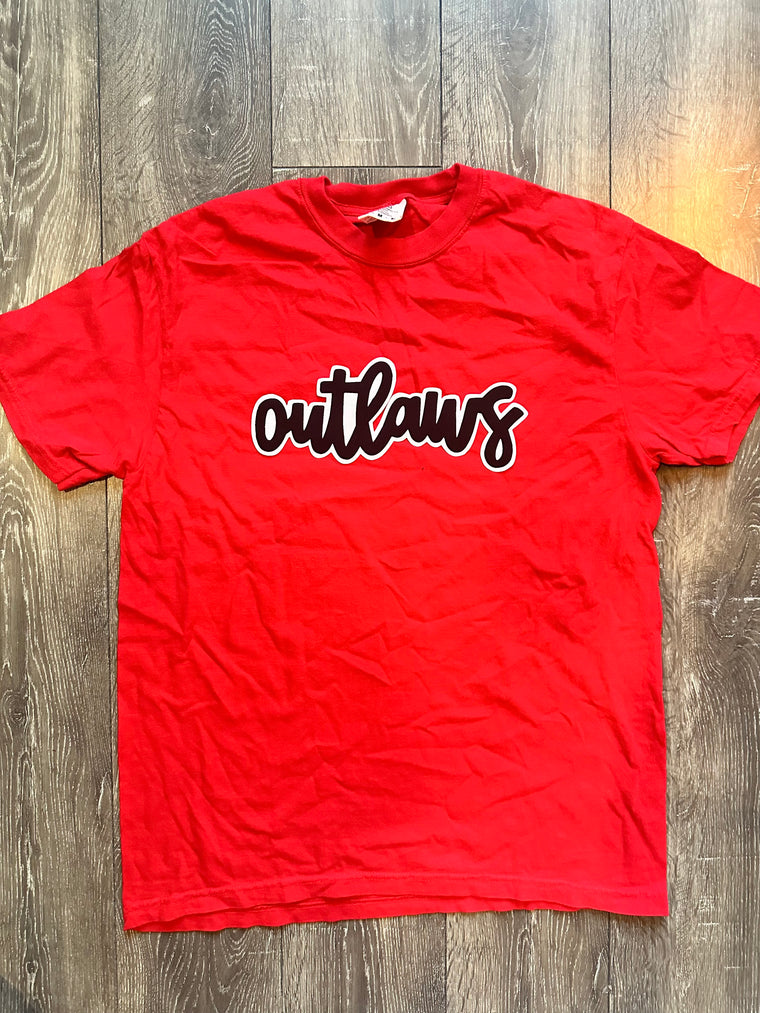 MODERN OUTLAWS - RED COMFORT COLORS TEE (YOUTH + ADULT)