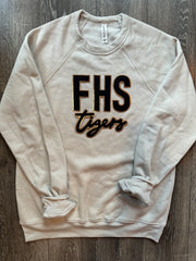 FHS TIGERS - IVORY SPONGE CREW